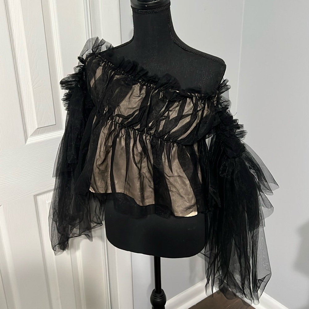 Mesh & Nude Top